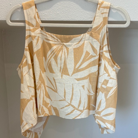 NWT ILLA ILLA Willow Open Back Set Yellow / Tan (Top M / Bottom S) - Picture 5 of 10